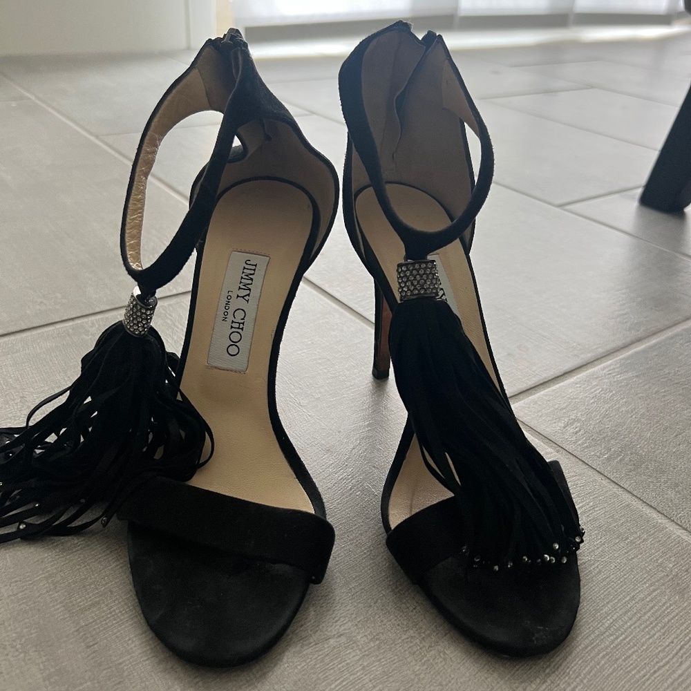 Jimmy choo tassel heels